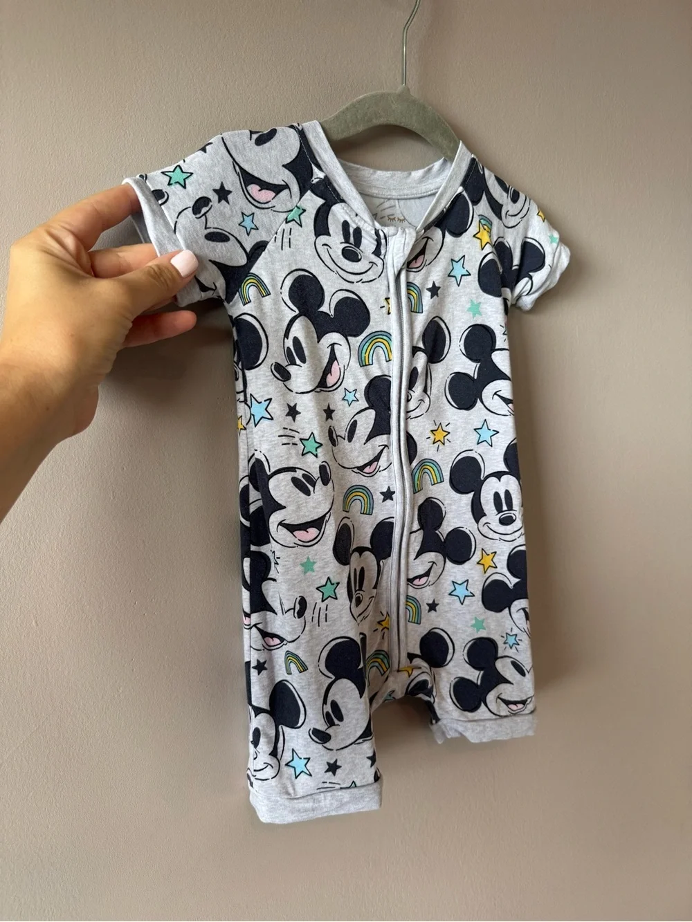 Little Sleepies Play Collection x Disney Bamboo Mickey Zippy Shorty 6-12 Months